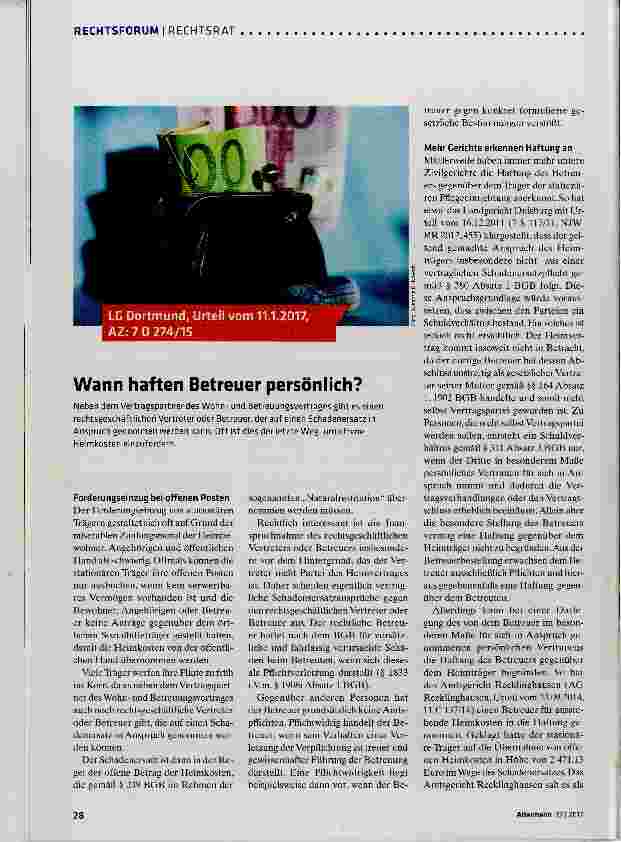 Vorschauseite 3: BGH: Voraussetzungen, um eine Kontrollbetreuung anzuordnen