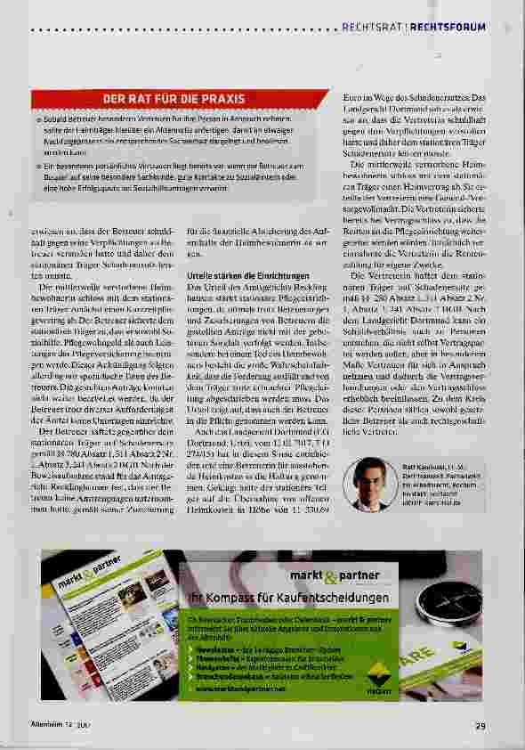 Vorschauseite 4: BGH: Voraussetzungen, um eine Kontrollbetreuung anzuordnen