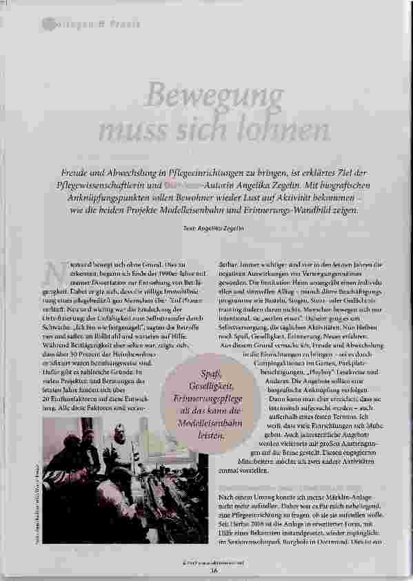Vorschauseite 1: Bewegung muss sich lohnen