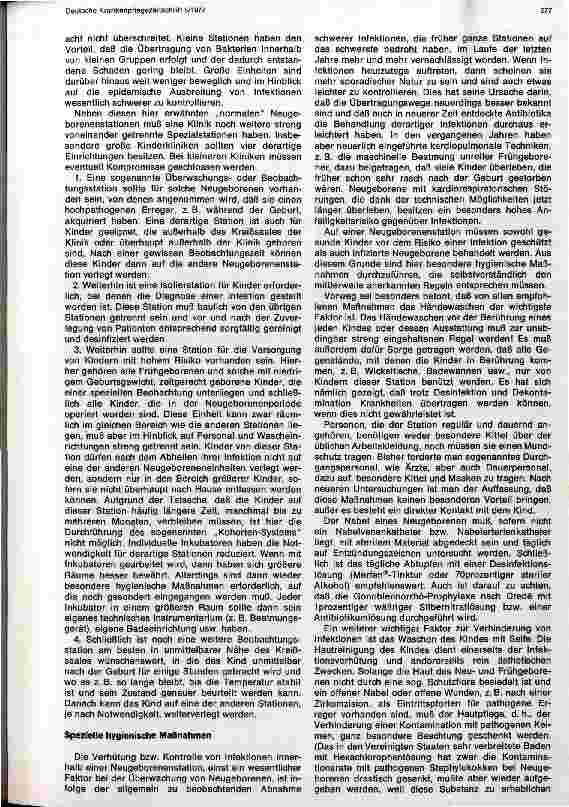 Vorschauseite 3: Hygienische Maßnahmen in der Neuund Frühgeborenenabteilung