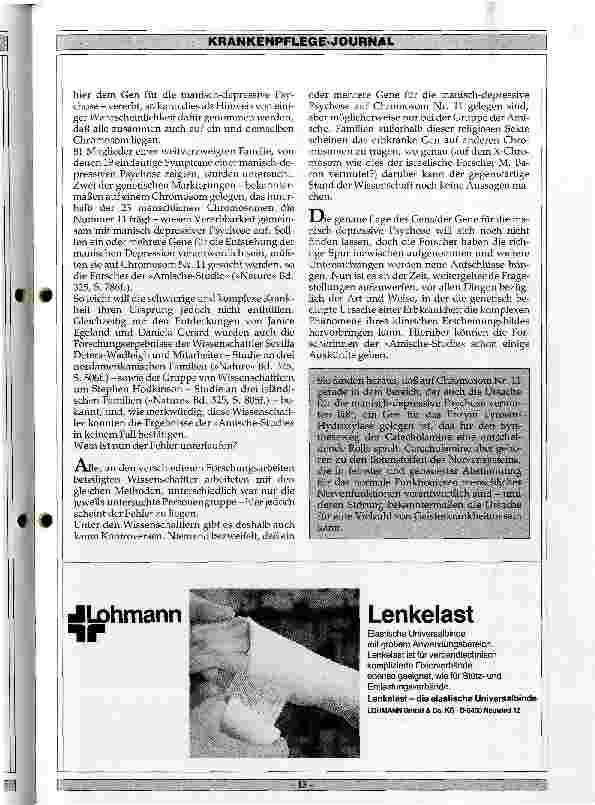 Vorschauseite 2: Der manisch-depressiven Psychose auf der Spur?