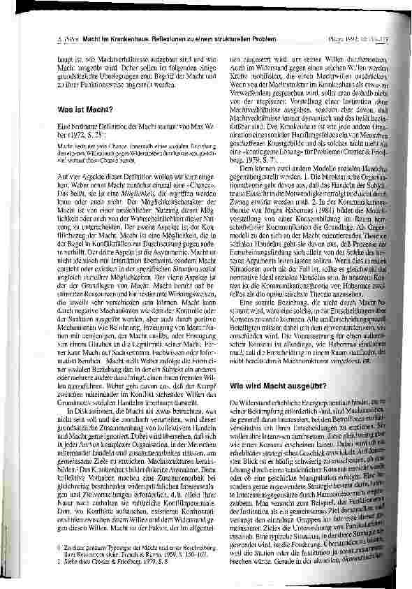 Vorschauseite 2: Macht im Krankenhaus. Reflexionen zu einem strukturellen Problem