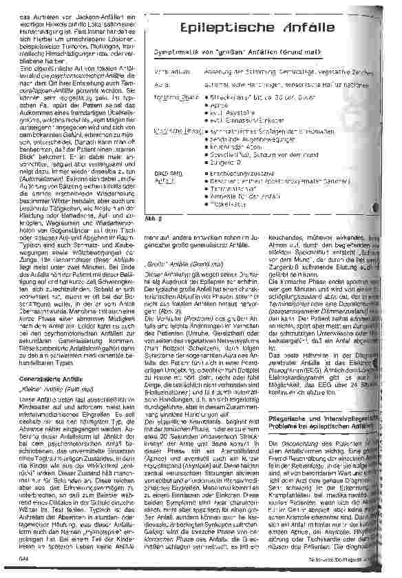 Vorschauseite 2: Intensivmedizinische Aspekte einiger neurologischer Krankheitsbilder 2. Folge: Epileptische Anfälle