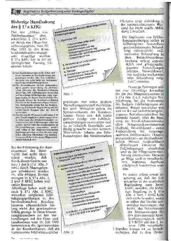 Vorschauseite 2: Begründete Budgetkürzung oder Zwangsabgabe? Kritische Anmerkungen zum Beitragsentlassungsgesetz 1997