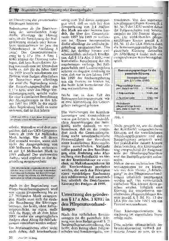Vorschauseite 4: Begründete Budgetkürzung oder Zwangsabgabe? Kritische Anmerkungen zum Beitragsentlassungsgesetz 1997