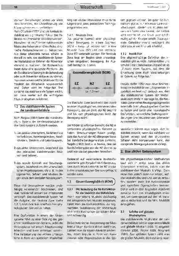 Vorschauseite 2: Die segmentale Stabilisierung der Lendenwirbelsäule - Biomechanik, Wirkungsweise und Training der stabilisierenden Muskulatur