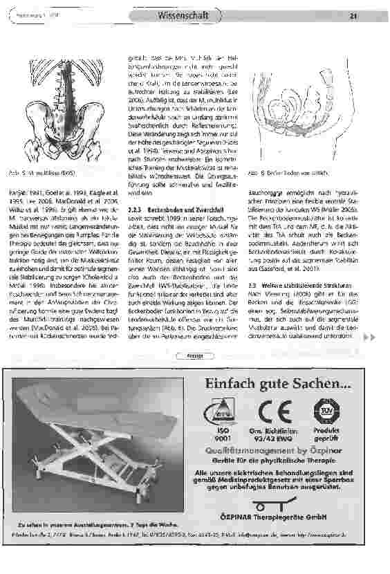 Vorschauseite 5: Die segmentale Stabilisierung der Lendenwirbelsäule - Biomechanik, Wirkungsweise und Training der stabilisierenden Muskulatur
