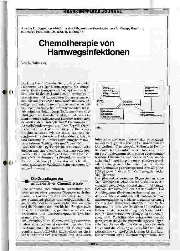Vorschauseite 1: Chemotherapie von Harnwegsinfekten