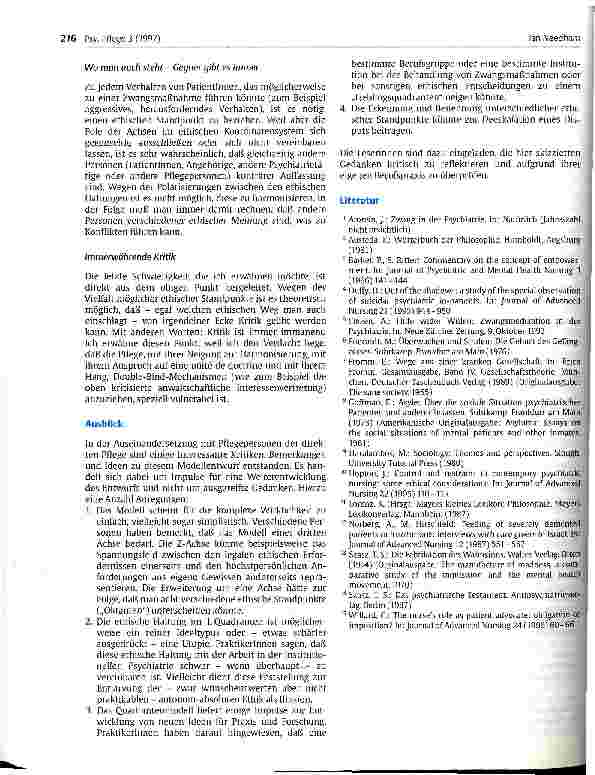 Vorschauseite 6: Zwangsmaßnahmen und Ethik. Entwurf eines ethischen Modells für die Pflege