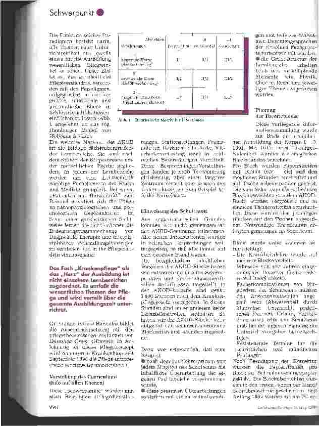 Vorschauseite 2: Curriculum der Krankenpflegeschule an der Ev. Diakonissenanstalt, Bremen, nach AKOD Rückund Ausblick einer erfolgreichen Anwendung