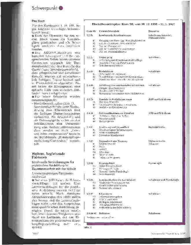 Vorschauseite 5: Curriculum der Krankenpflegeschule an der Ev. Diakonissenanstalt, Bremen, nach AKOD Rückund Ausblick einer erfolgreichen Anwendung