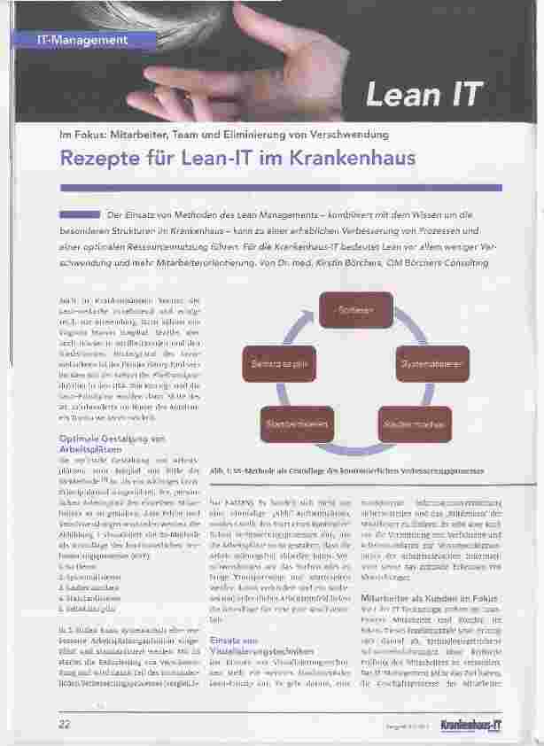 Vorschauseite 1: Rezepte für Lean-IT im Krankenhaus