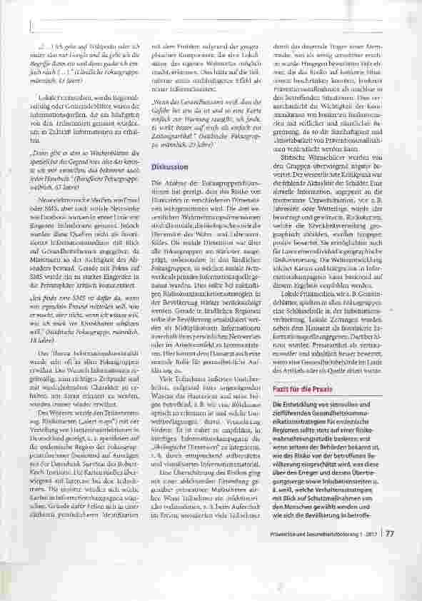 Vorschauseite 5: Gesundheitskommunikations-strategien zu Hantaviren in Deutschland