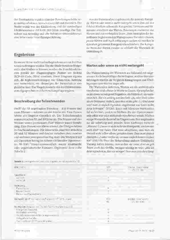 Vorschauseite 5: Wie Patient(inn)en mit einer Hüft oder Beckenfraktur das Warten auf die Operation erleben