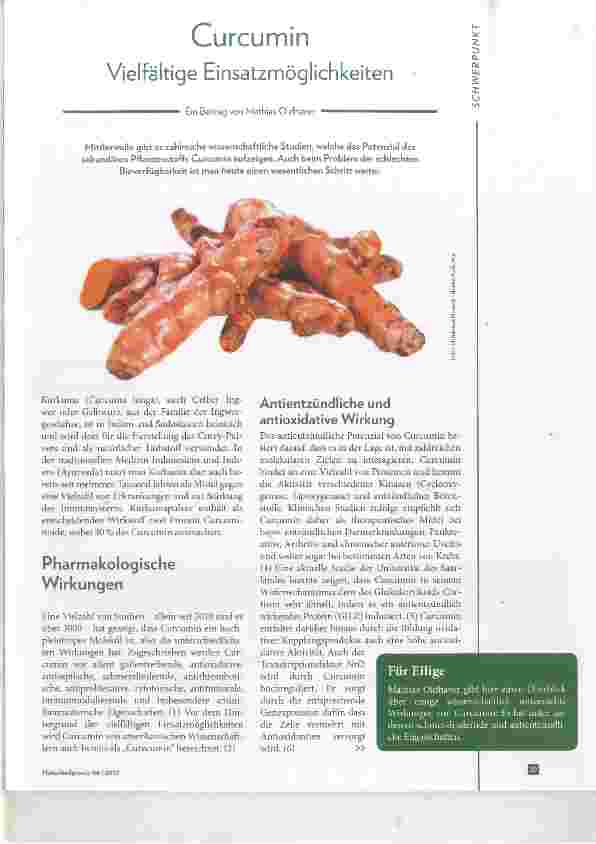Vorschauseite 1: Curcumin Vielfältige Einsatzmöglichkeiten
