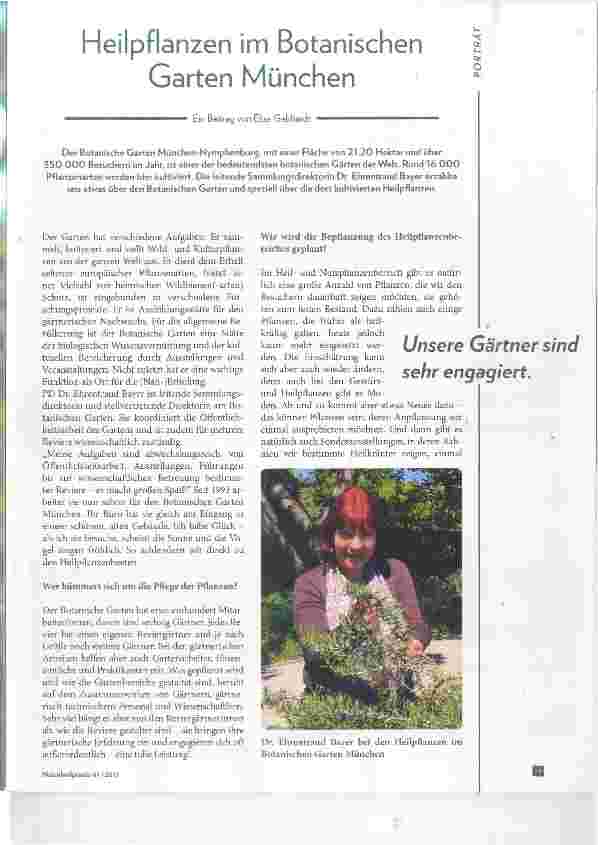 Vorschauseite 2: Heilpflanzen im Botanischen Garten München