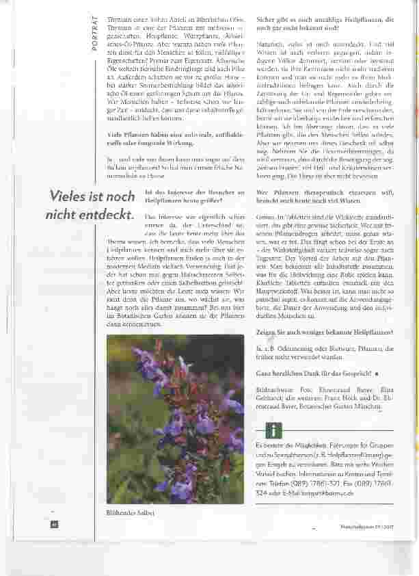 Vorschauseite 5: Heilpflanzen im Botanischen Garten München