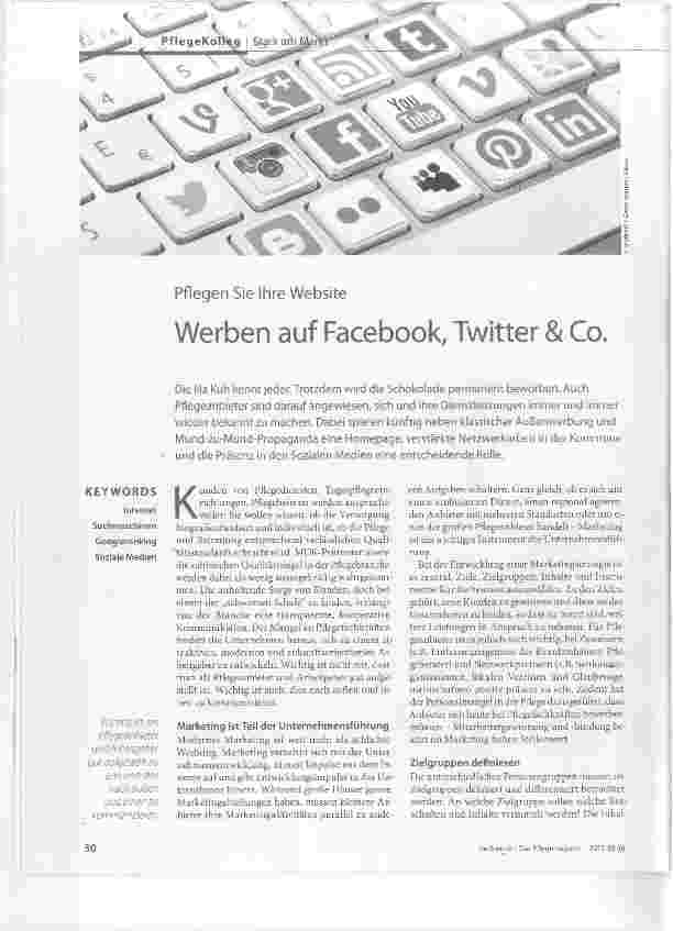 Vorschauseite 1: Werben auf Facebook, Twitter & Co.