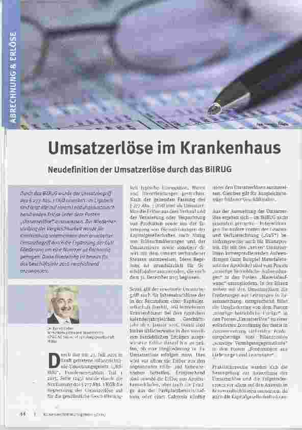 Vorschauseite 1: Umsatzerlöse im Krankenhaus