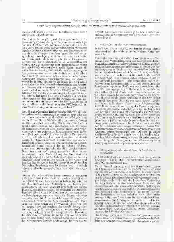 Vorschauseite 3: Neue Rechtsstellung der Schwerbehindertenvertretung und weitere Neuregelungen im Schwerbehindertenrecht durch das BTHG