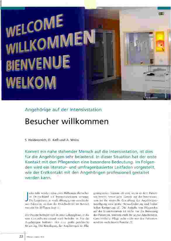Vorschauseite 1: Besucher willkommen