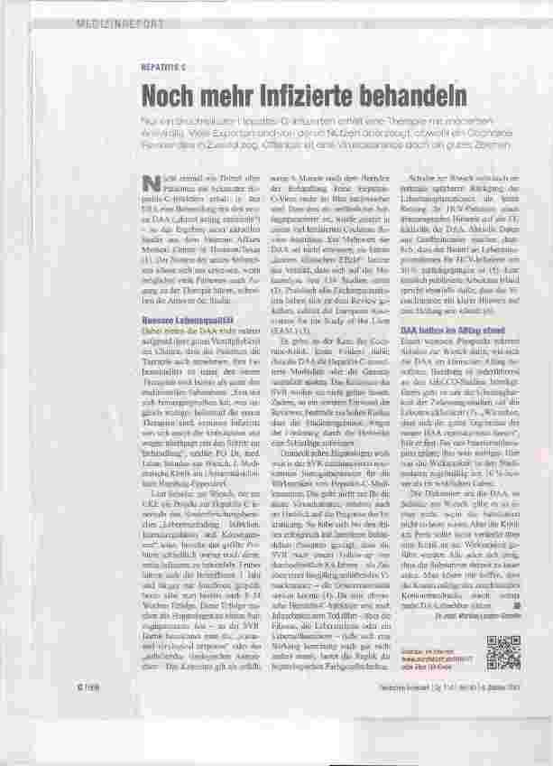 Vorschauseite 1: Noch mehr Infizierte behandeln