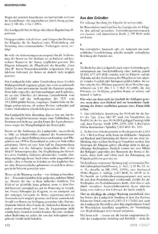 Vorschauseite 2: Wer ist bei Rückruf-Aktionen verpflichtet, die damit anfallenden Kosten zu tragen