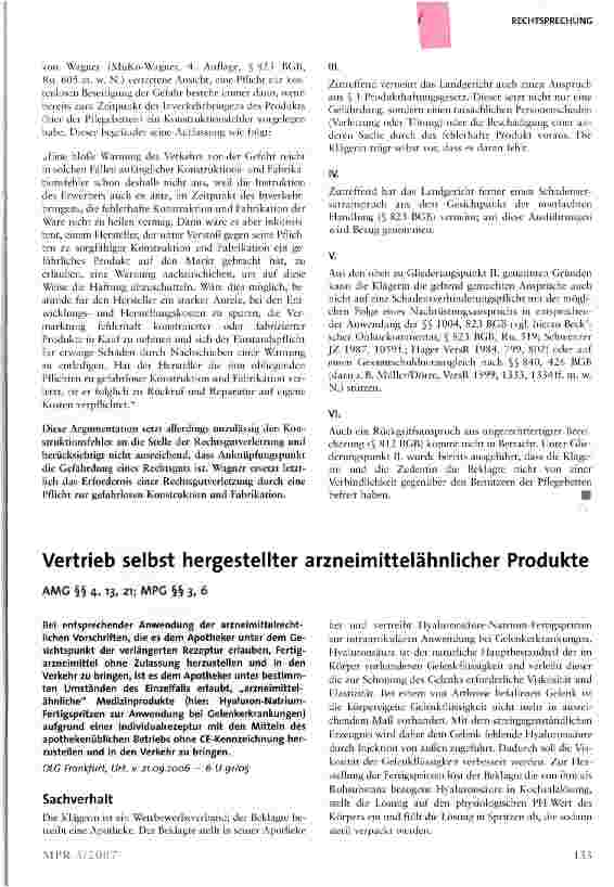 Vorschauseite 3: Wer ist bei Rückruf-Aktionen verpflichtet, die damit anfallenden Kosten zu tragen