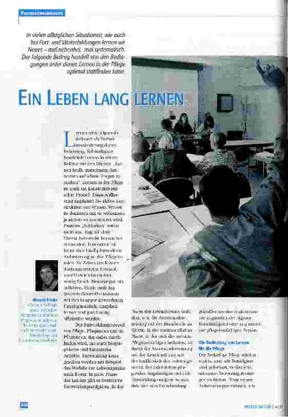 Vorschauseite 1: Ein Leben lang lernen