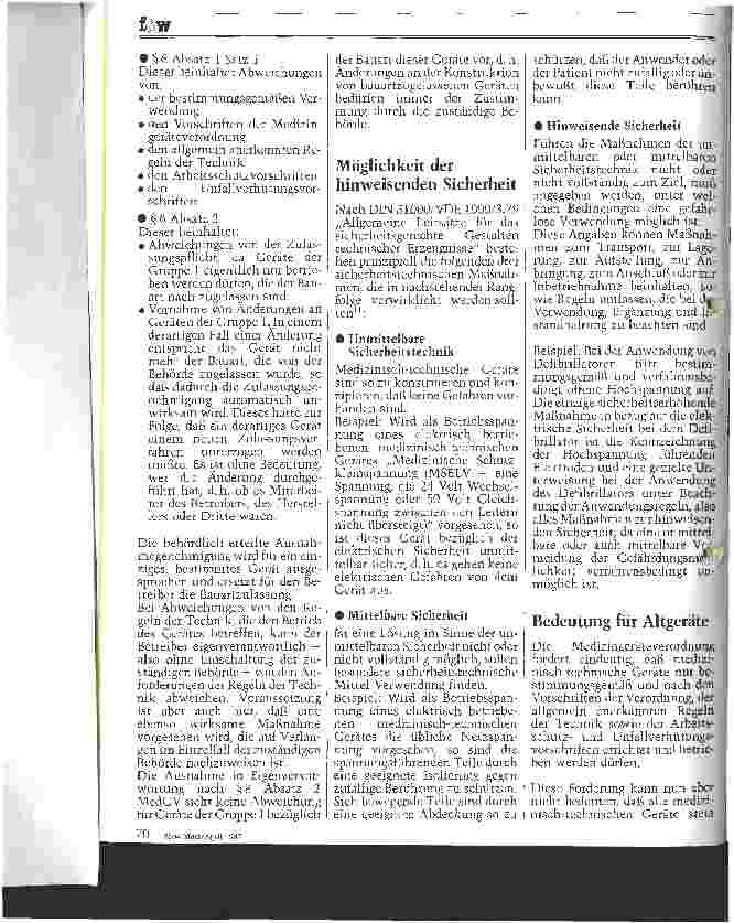 Vorschauseite 3: Hinweisende Sicherheit in Übereinstimmung mit der MedGV