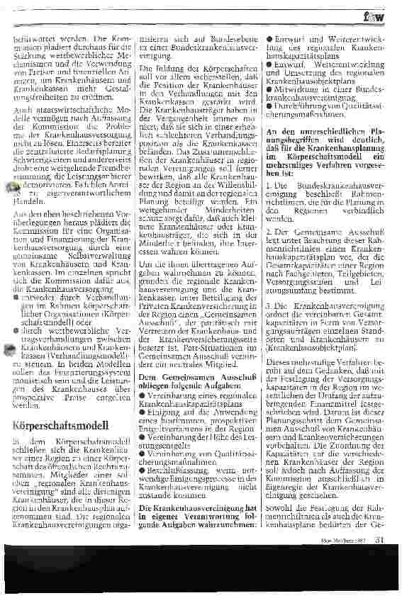 Vorschauseite 2: Krankenhausfinanzierung in Selbstverwaltung