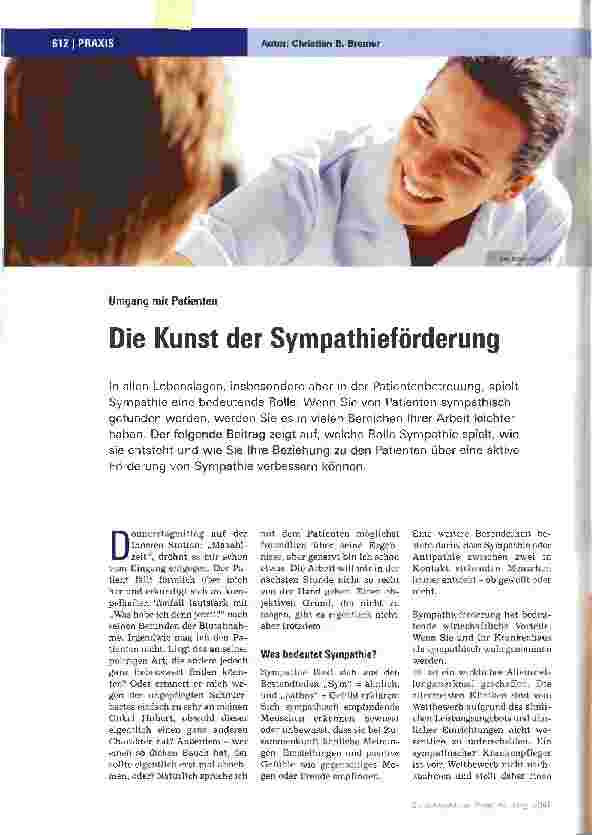 Vorschauseite 1: Die Kunst der Sympathieförderung