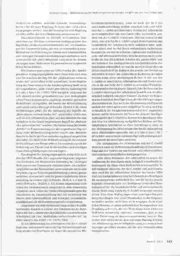Vorschauseite 3: Mitbestimmung bei Maßnahmen vorbereitender Art (§72 Abs. 4 S. 1 Nr. 7 LPVG NW)