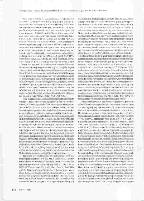 Vorschauseite 4: Mitbestimmung bei Maßnahmen vorbereitender Art (§72 Abs. 4 S. 1 Nr. 7 LPVG NW)