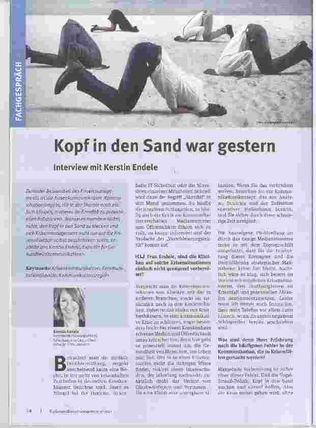 Vorschauseite 1: Kopf in den Sand war gestern