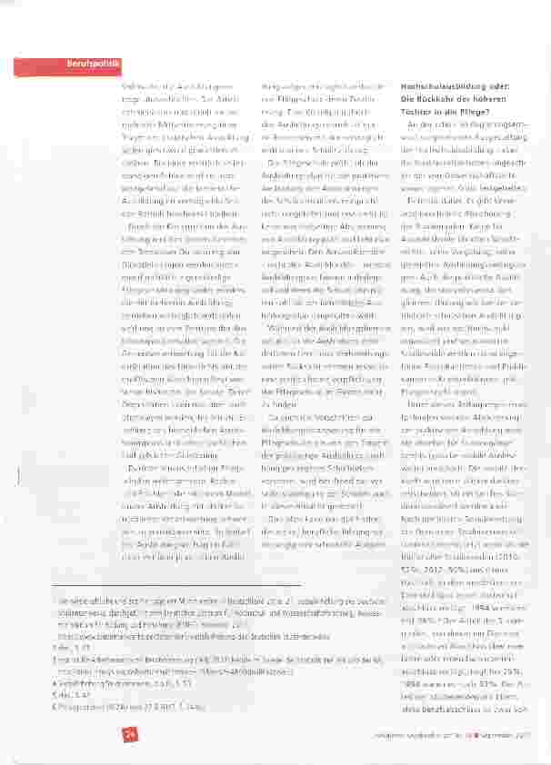 Vorschauseite 3: Pflegeberufegesetz beschlossen