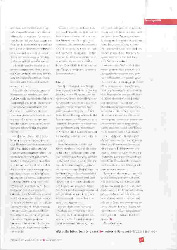 Vorschauseite 6: Pflegeberufegesetz beschlossen