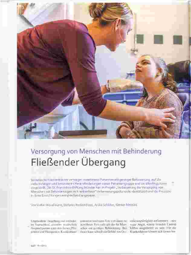 Vorschauseite 1: Versorgung von Menschen mit Behinderung Fließender Übergang