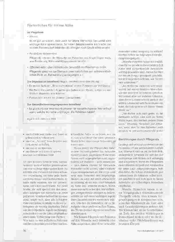 Vorschauseite 2: Berührungen in den letzten Wochen