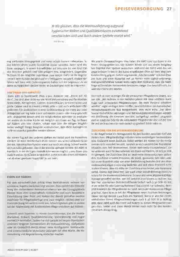 Vorschauseite 2: Das Menü als zusätzliche Dienstleistung