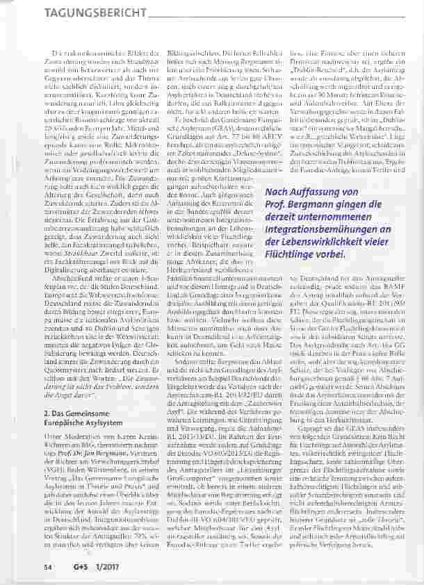 Vorschauseite 2: „Flüchtlinge und Sozialrecht“: Bericht von der 48. Richterwoche