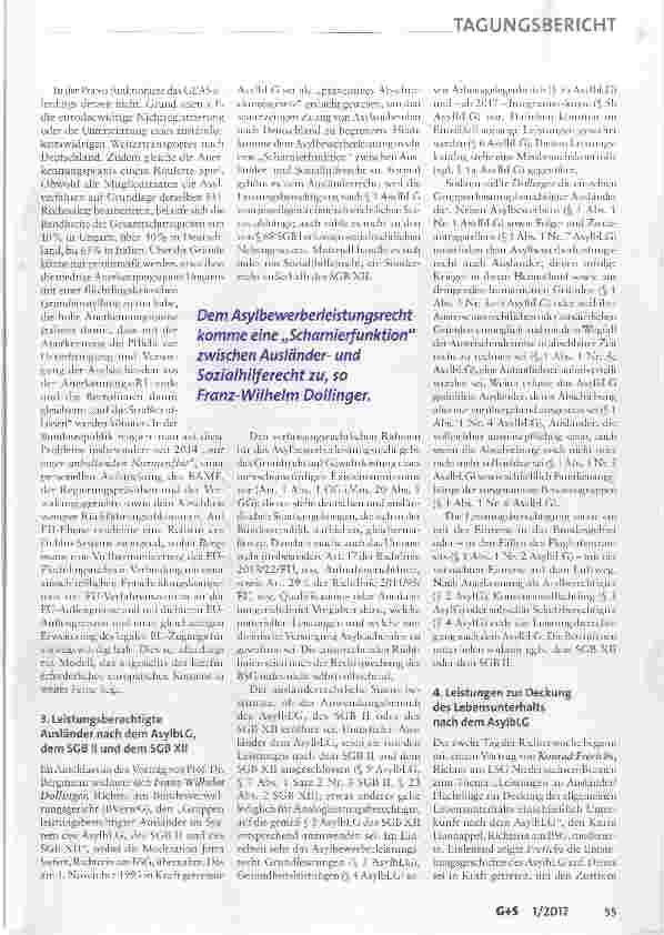 Vorschauseite 3: „Flüchtlinge und Sozialrecht“: Bericht von der 48. Richterwoche