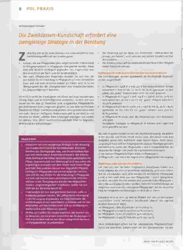 Vorschauseite 1: Die Zweiklassen-Kundschaft erfordert eine zweigleisige Strategie in der Beratung