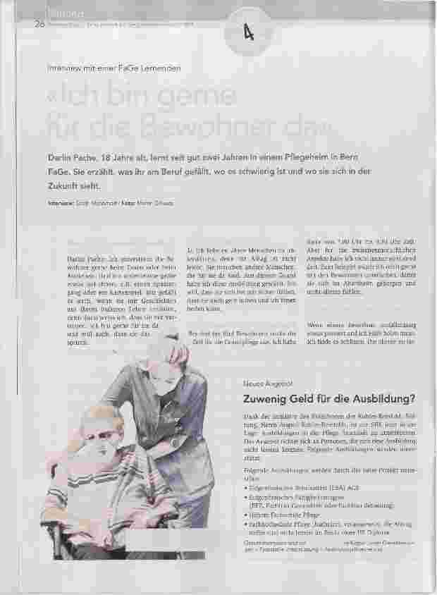 Vorschauseite 1: Ich bin gerne für die Bewohner da