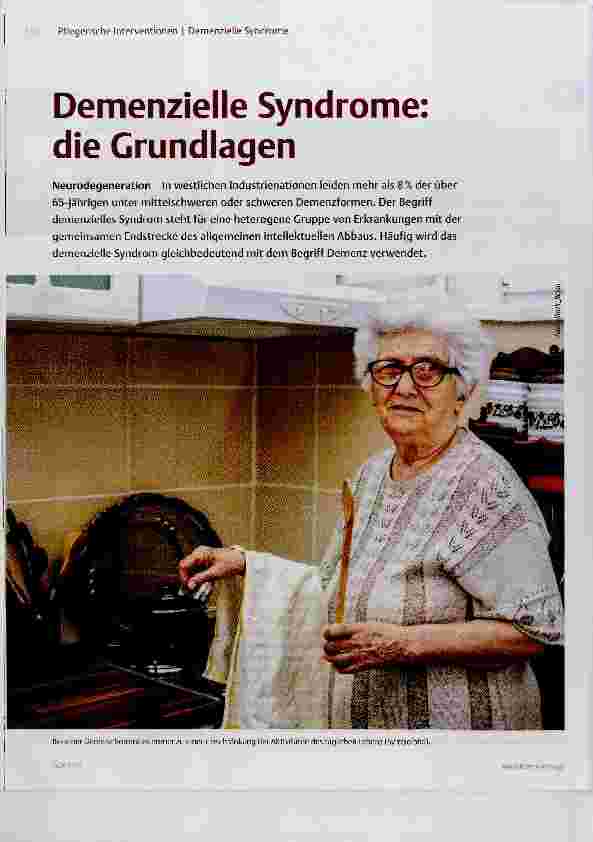 Vorschauseite 1: Demenzielle Syndrome: die Grundlagen