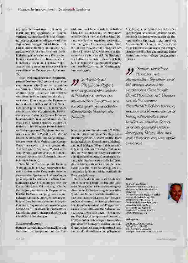 Vorschauseite 5: Demenzielle Syndrome: die Grundlagen