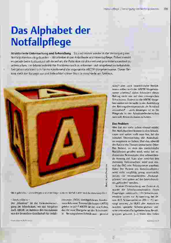 Vorschauseite 1: Das Alphabet der Notfall pflege