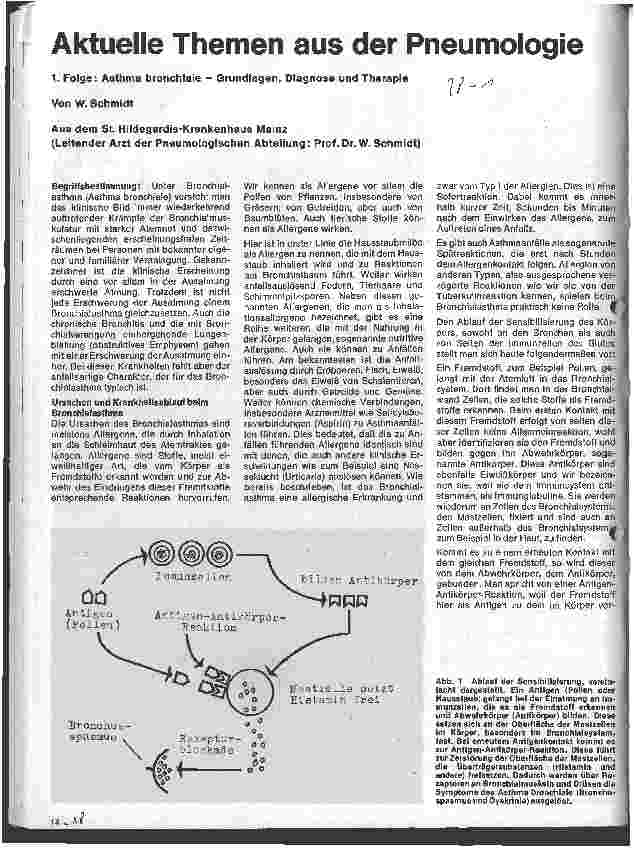 Vorschauseite 1: Aktuelle Themen aus der Pneumologie 1. Folge: Asthma bronchiale- Grundlagen, Diagnostik und Therapie
