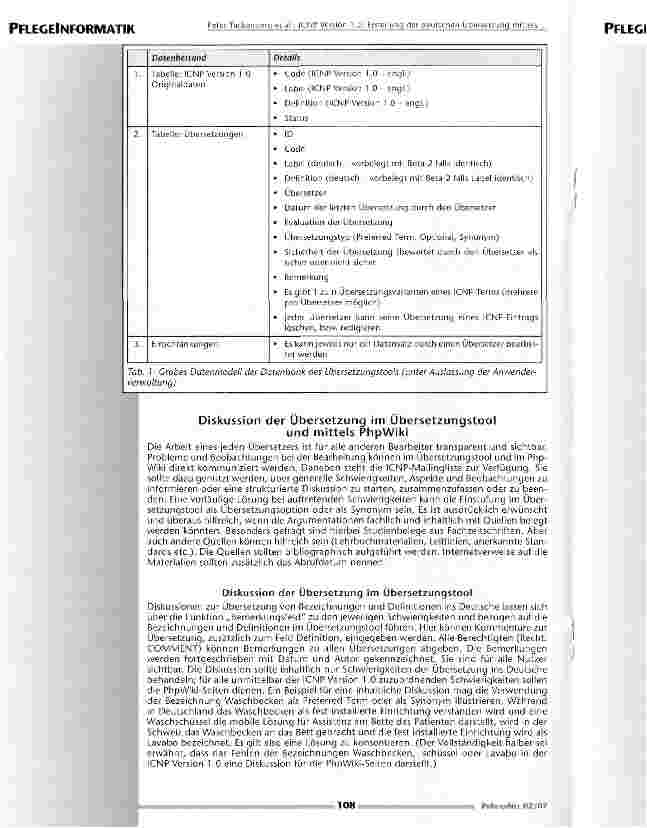 Vorschauseite 3: ICNP Version 1.0: Erstellung der deutschen Übersetzung mittels OpenSource-Verfahren