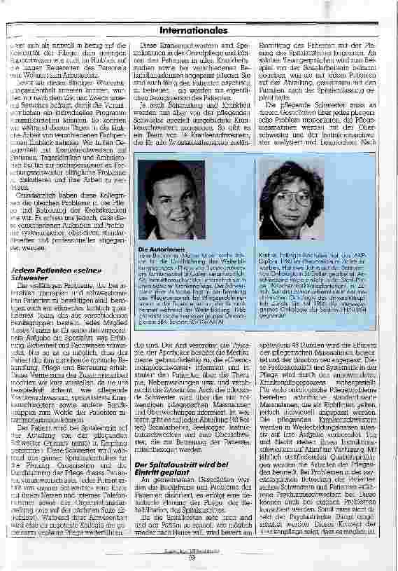 Vorschauseite 2: The American Way Organisation der Krankenpflege im Memorial Sloan Kettering Cancer